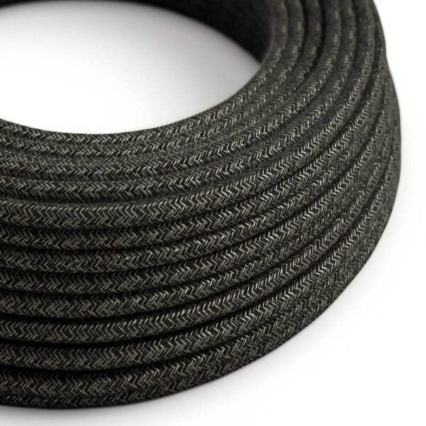 Textile cable, round, RM04, anthracite grey - Image 2