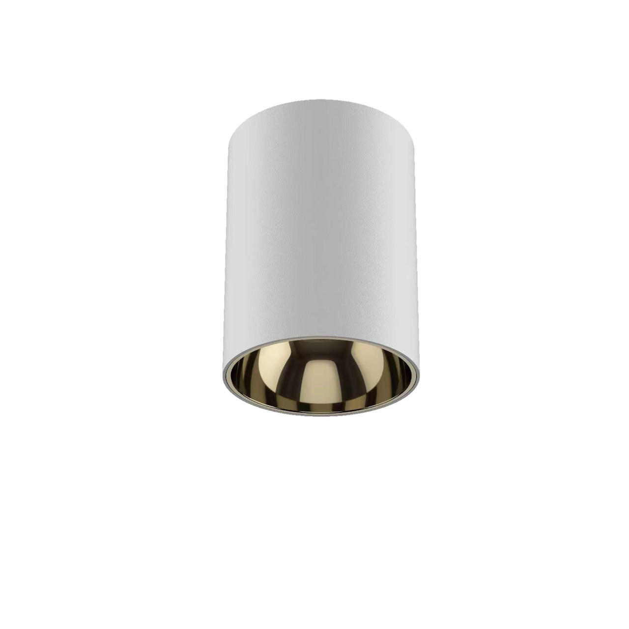 LED surface mounted light BERGEN 10W, 3000K, UGR19, IP65, Ø75x100mm, white/gold