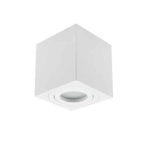 Bogen GU10 surface mounted rectangle, matte glass, white - Image 2