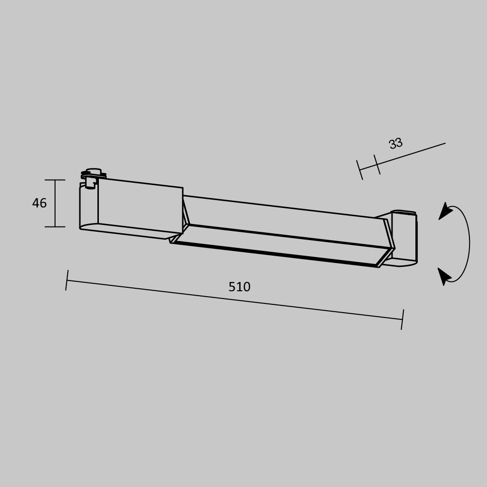 LED track light BASIS 24W, 3000K, 1540lm, 110°, 1F, white - Image 6