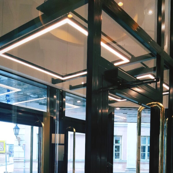 Aluminium profile sruface/pendant TARTU 3000mmx35mmx35mm, with cover and end caps, black - Image 3