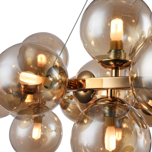 Pendant light DALLAS 25xG9, gold - Image 2