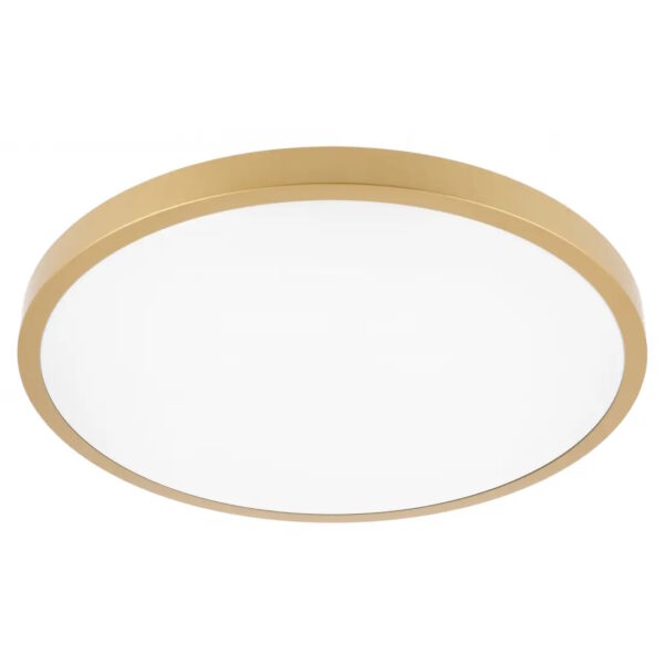 LED ceiling light ATOL 32W, 3000K, 2560lm, 120°, IP54, Ø400mm, gold