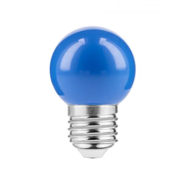 LED bulb E27, 1W, 50lm, 270°, IP65, blue