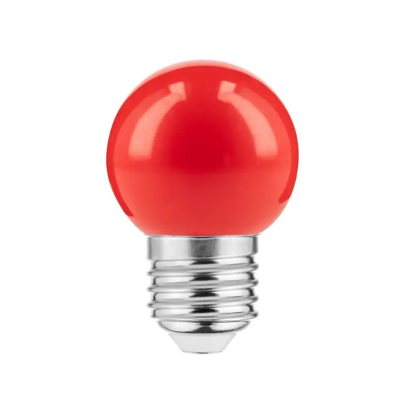 LED bulb E27, 1W, 50lm, 270°, IP65, red