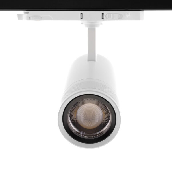 LED track light NEW BONN ZOOM 30W, CCT 3000K-3500K-4000K, 15°-55°, dimmable from driver, 3F, white