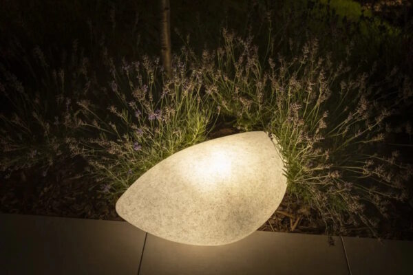 Garden light MARMO 38, E27, 38cm, IP65, 2,5m cable, stone - Image 2