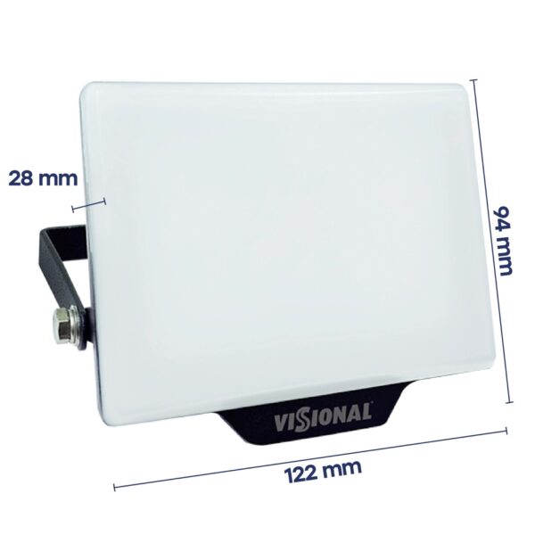 LED Floodlight VISIONAL PREMIUM 20W, 4000K, 2200lm, 120°, IP65, 122x94x28mm, black - Image 4