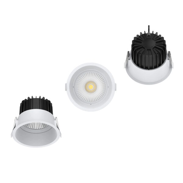 LED Recessed light DL440 series, 25W, 60°, 3000K, UGR<16, IP44 (front), Ø190x149mm, cutout 170-180mm, white - Image 3