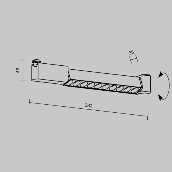 LED track light POINTS 10W, 3000K, 620lm, 30°, 1F, black - Image 6