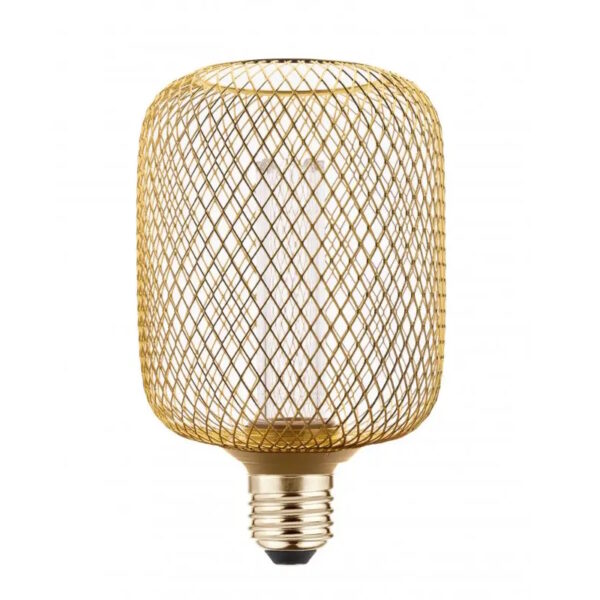 LED design bulb GRID E27, 3,5W, 120lm, 1800K,  320°, gold