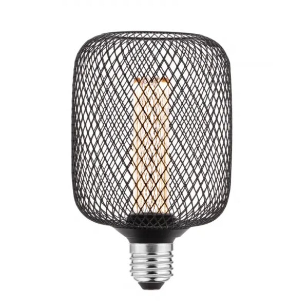 LED design bulb GRID E27, 3,5W, 120lm, 1800K,  320°, black - Image 2