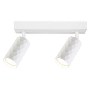 Ceiling and wall light movable GLAMOUR, GU10x2, 2 pcs spot, white