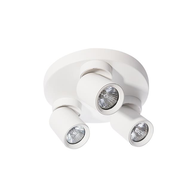 Ceiling light TIMO round, GU10x3, 3 pcs spot, white