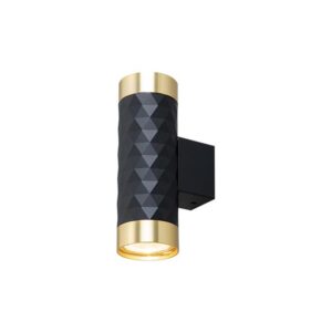 Wall light GLAMOUR, GU10x2, black/gold