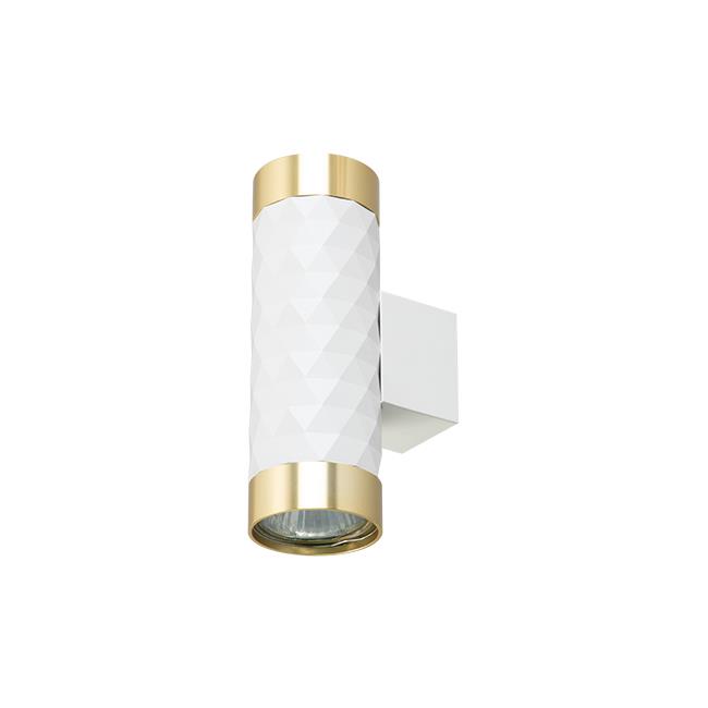 Wall light GLAMOUR, GU10x2, white/gold