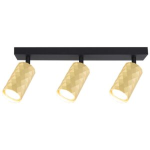 Ceiling light movable GLAMOUR, GU10x3, 3 pcs spot, gold