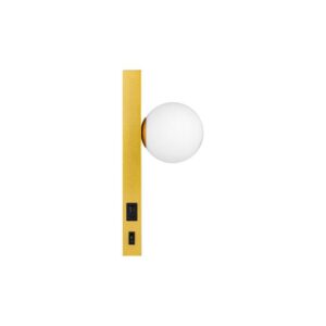 Wall light BALI-10, G9, USB A+C, gold