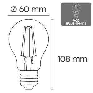 LED bulb VISIONAL E27, 12W, 1450lm, 3000K, 360°