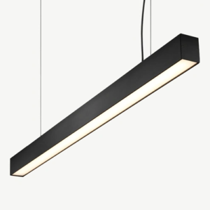 LED Pendant linear light VISIONAL Professonal 48W, 4000K, 4800lm, IP40, 50x50x1500mm, black