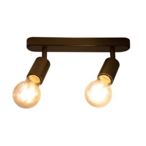 Ceiling and wall light EOS, E27x2, black