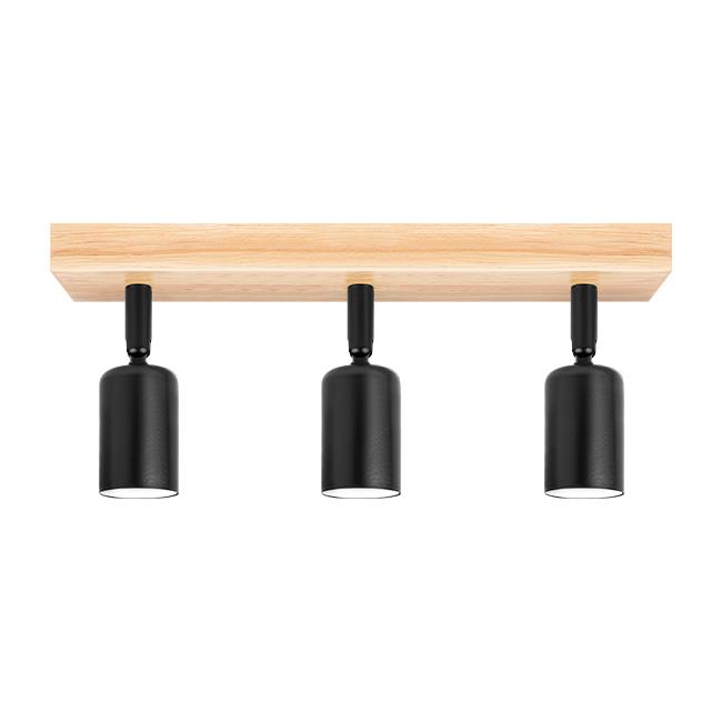 Ceiling light EOS Wood, E27x3, black - Image 5