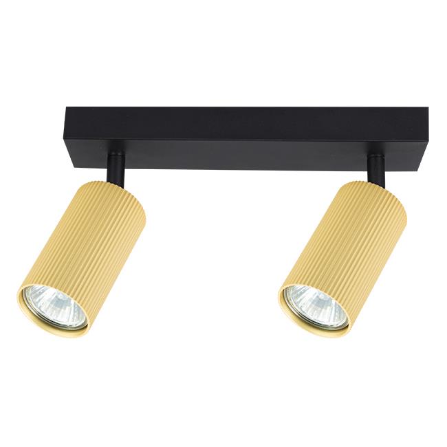Ceiling light LUCERNO, GU10x2, gold/black