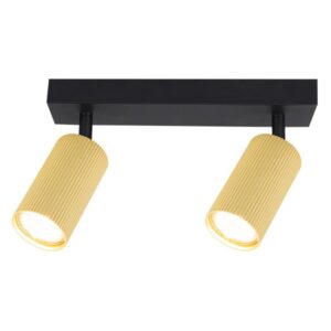 Ceiling light LUCERNO, GU10x2, gold/black