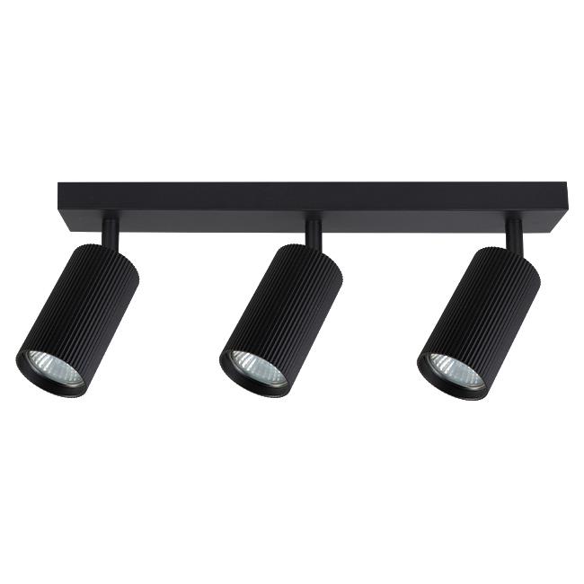 Ceiling light LUCERNO, GU10x3, black
