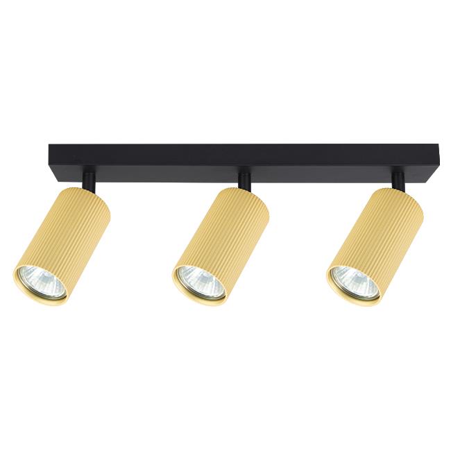 Ceiling light LUCERNO, GU10x3, gold/black