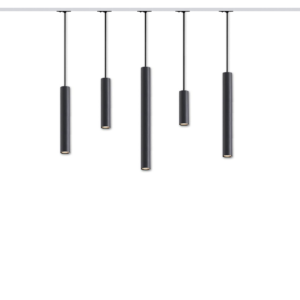Pendant light HARTHA GU10, Ø53x200mm, 1m cable, black