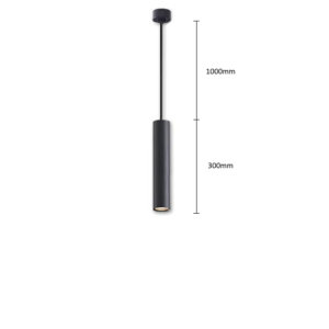 Pendant light HARTHA GU10, Ø53x300mm, black