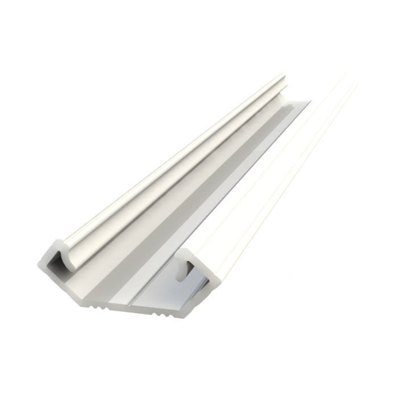 Aluminium profile GLC1 2m surface corner 16,2x12x8,5x2020mm, white