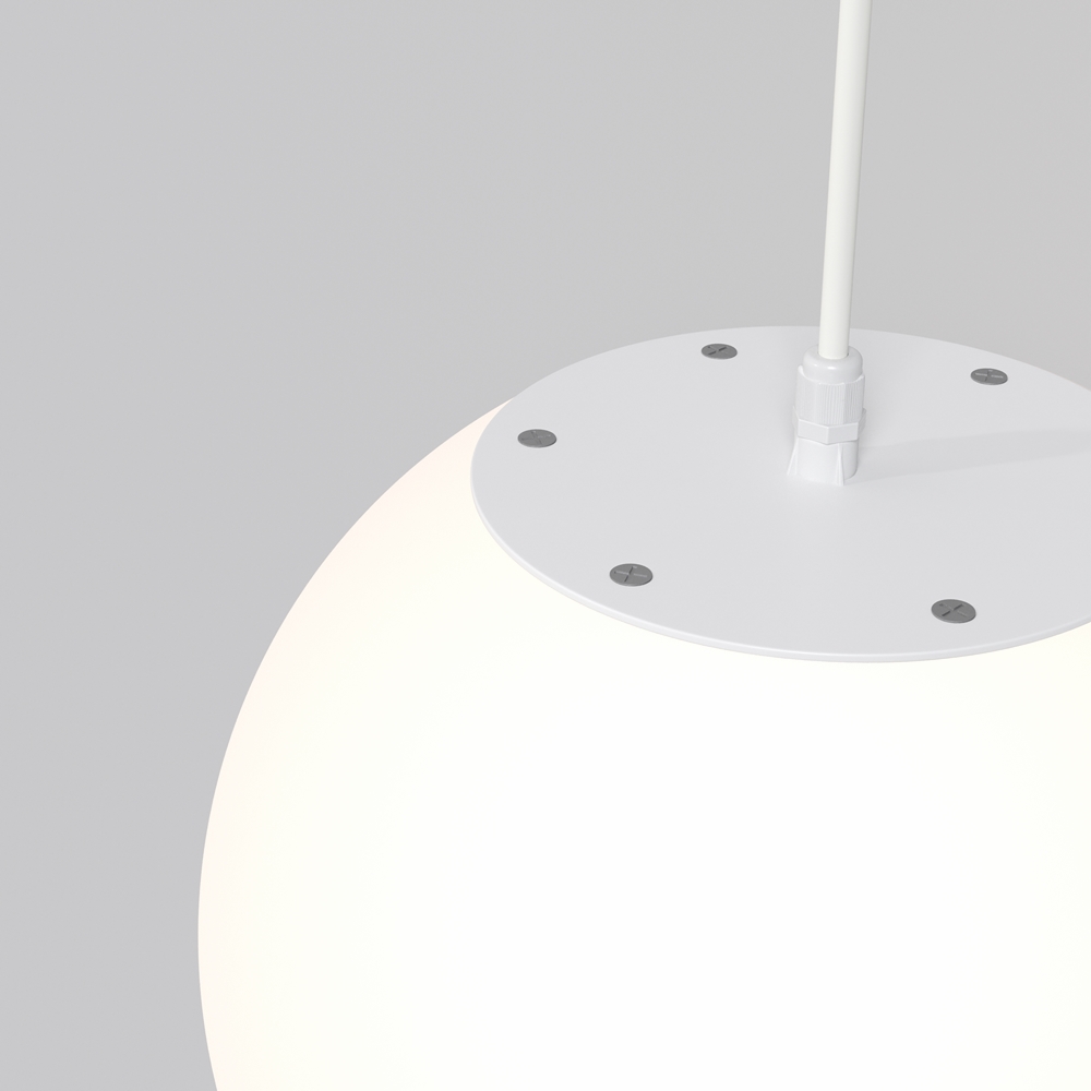 Outdoor pendant light ERDA E27, Ø300x1500mm, IP54, white - Image 2