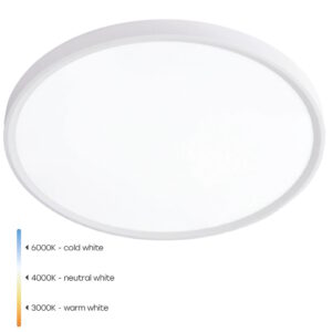 LED plafond light Visional Professional 32W, 3CCT, 3840lm, IP44, Ø 400x25mm, white