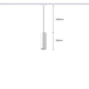 Pendant track light HARTHA GU10, Ø53x200mm, 1F, white