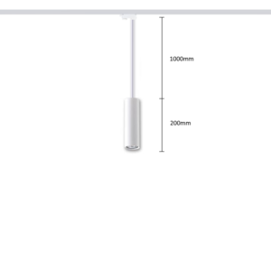 Pendant track light HARTHA GU10, Ø53x200mm, 3F, white