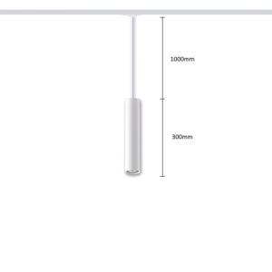 Pendant track light HARTHA GU10, Ø53x300mm, 1F, white