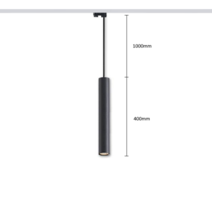 Pendant track light HARTHA GU10, Ø53x400mm, 3F, black