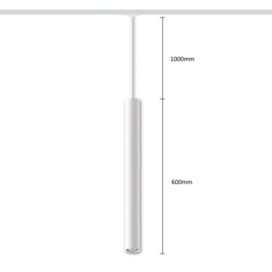 Pendant track light HARTHA GU10, Ø53x600mm, 1F, white
