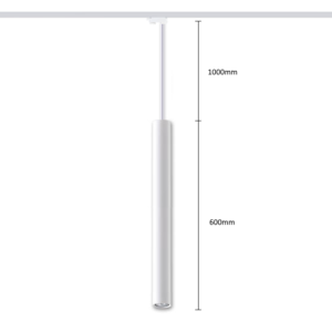 Pendant track light HARTHA GU10, Ø53x600mm, 3F, white