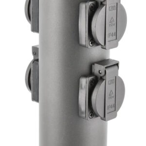 Garden post CORTA with 4 sockets, 360mm, max. 3500W, IP54, graphite grey