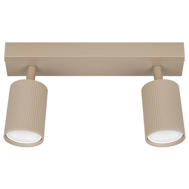 Ceiling light LUCERNO, GU10x2, beige - Image 2