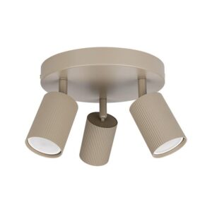 Ceiling light LUCERNO round, GU10x3, beige