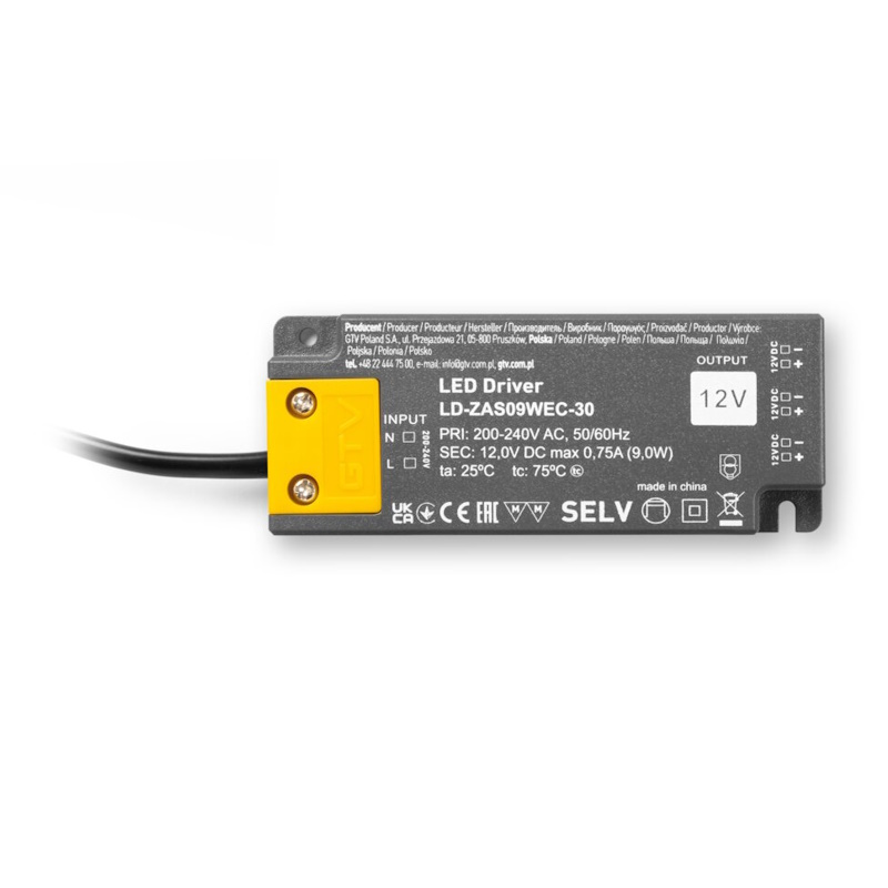 Power supply EASY CLICK, 12V, 9W, mini AMP connection - Image 3