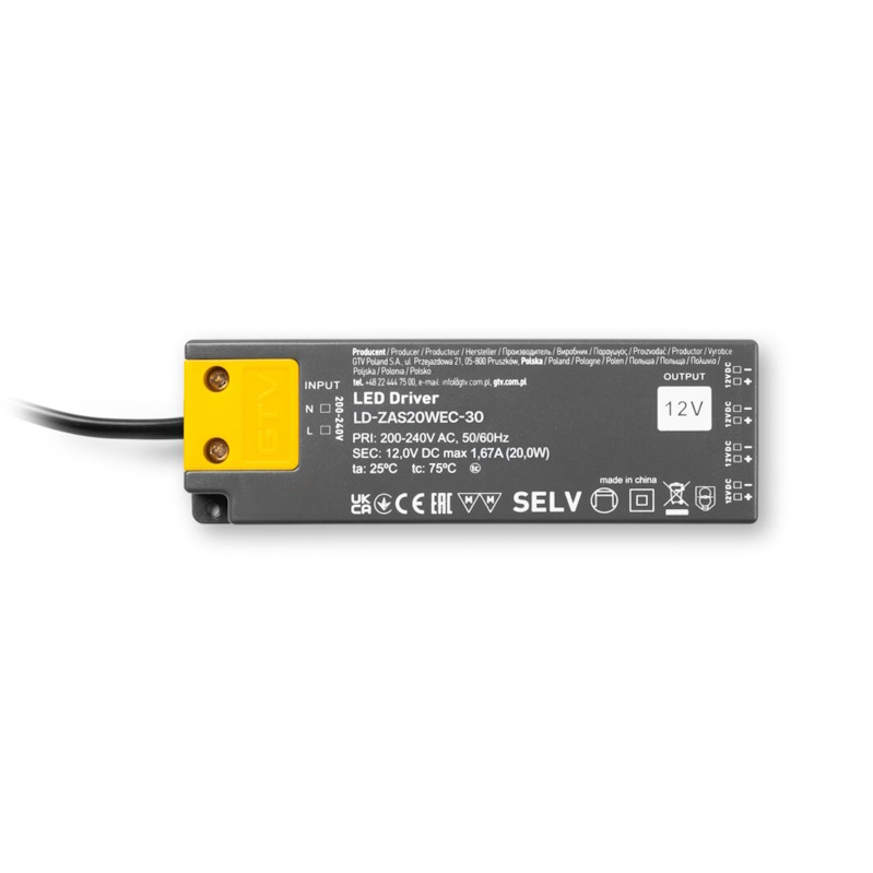 Power supply EASY CLICK, 12V, 20W, mini AMP connection - Image 3