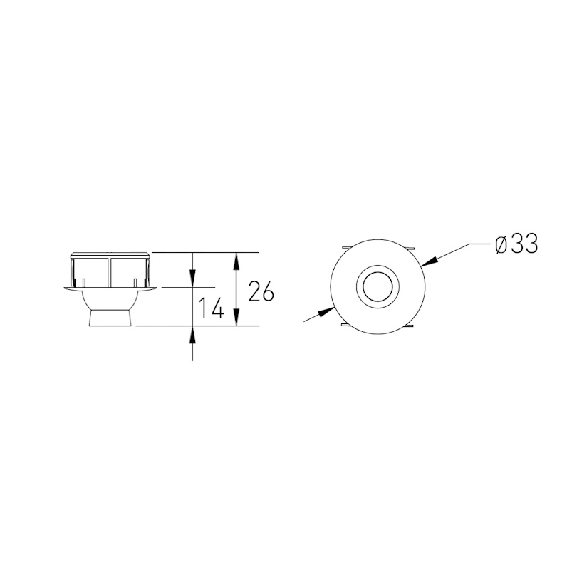 LED Recessed shelf light POINT adjustable 1.2W, 65lm, 3000K, 25°, 12V, 1.5m cable, black - Image 5