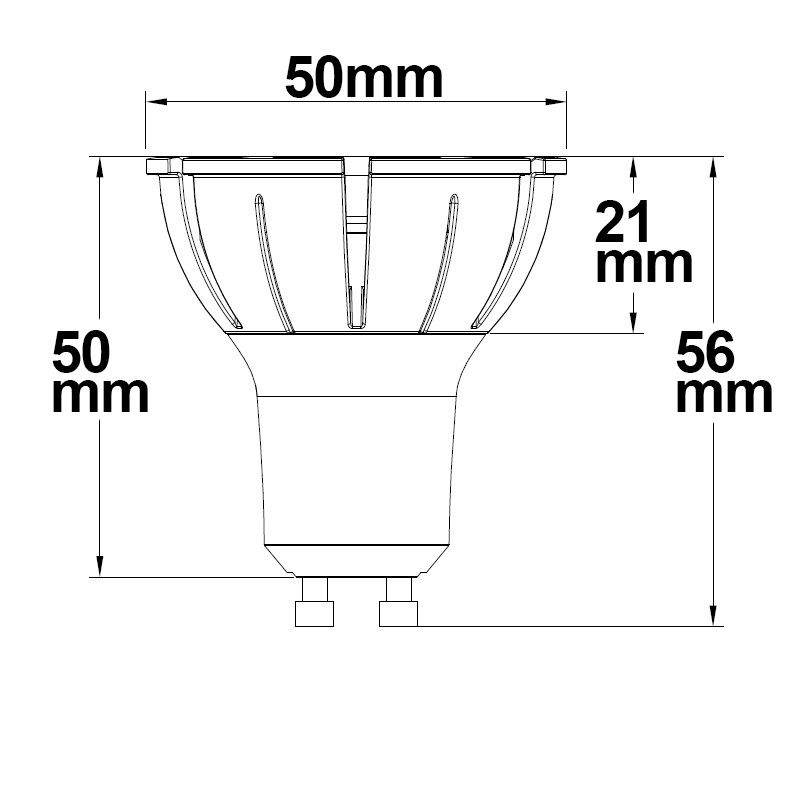 LED bulb GU10, 7W, 560lm, 2700K, 36°, DIM, CRI 98 - Image 4