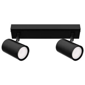Ceiling and wall light movable RICHI, GU10x2, 2 pcs spot, black