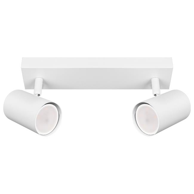 Ceiling and wall light movable RICHI, GU10x2, 2 pcs spot, white